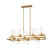 Datus Ten Light Linear Chandelier in Rubbed Brass (224|400810RB)