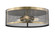 Meshsmith Three Light Flush Mount in Natural Brass (224|331F18NB)