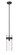 Fontaine One Light Pendant in Matte Black (224|3035P6MB)