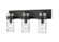 Fontaine Three Light Vanity in Matte Black (224|30353VMB)