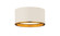 Arlo Two Light Flush Mount in Matte White + Rubbed Brass (224|2303F2MWRB)