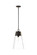 Wentworth One Light Pendant in Matte Black (224|2300P12MB)