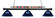 Shark Three Light Billiard in Matte Black (224|170MBARDB)