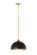 Landry One Light Pendant in Matte Black + Rubbed Brass (224|1004P14MBRB)