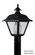 LED Providence One Light Post Mount in Black (301|270TCLR12WBK)