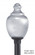 Globe & Acorns One Light Post Mount in Black (301|2017CL)