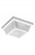 Townhouse One Light Ceiling Mount in White (301|157FMWH)