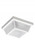 LED Townhouse One Light Ceiling Mount in White (301|157FMLR12WWH)