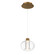 Crater LED Pendant in Aged Brass (34|PD98908AB)