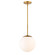 Niveous LED Pendant in Aged Brass (34|PD52310AB)