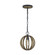 Allier One Light Mini Pendant in Weathered Oak Wood / Antique Forged Iron (454|P1302WOWAF)