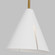 Cambre LED Pendant in Matte White and Burnished Brass (454|KP1131MWTBBSL1)