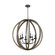 Allier Six Light Pendant in Weathered Oak Wood / Antique Forged Iron (454|F31866WOWAF)