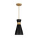 Heath One Light Pendant in Midnight Black and Burnished Brass (454|EP1221MBKBBS)