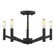 Vector Five Light Semi-Flush Mount in Midnight Black (454|7724305112)