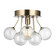 Bronzeville One Light Semi-Flush Mount in Satin Brass (454|7714301848)