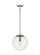 Leo - Hanging Globe One Light Pendant in Satin Aluminum (454|670180104)