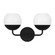 Alvin Two Light Bath Vanity in Midnight Black (454|4468102112)