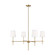 Baker Four Light Chandelier in Satin Brass (454|3287204EN848)