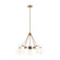 Clark Five Light Chandelier in Satin Brass (454|3190505848)