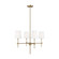 Baker Four Light Chandelier in Satin Brass (454|3187204EN848)