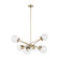 Tierney Six Light Chandelier in Satin Brass (454|3182706EN848)