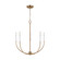 Greenwich Five Light Chandelier in Satin Brass (454|3167105848)