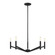 Vector Five Light Chandelier in Midnight Black (454|3124305EN112)