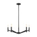 Vector Five Light Chandelier in Midnight Black (454|3124305112)