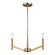 Vector Three Light Chandelier in Satin Brass (454|3124303848)