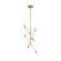 Axis Six Light Chandelier in Satin Brass (454|3100506848)
