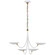 Keira LED Chandelier in Matte White and Hand-Rubbed Antique Brass (268|TOB5780WHTHAB)