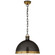 Hicks Two Light Pendant in Bronze with Antique Brass (268|TOB5071BZHAB)