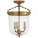 Merchant Three Light Semi-Flush Mount in Hand-Rubbed Antique Brass (268|TOB4212HAB)
