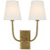 Hulton Two Light Wall Sconce in Hand-Rubbed Antique Brass (268|TOB2191HABL)