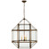 Morris Three Light Lantern in Gilded Iron (268|SK5010GICG)
