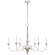 Country Chandelier Six Light Chandelier in Belgian White (268|S5211BW)