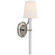 Abigail LED Wall Sconce in Polished Nickel and Clear Wavy Glass (268|S2325PNCWGL)