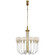 Reverie Ten Light Chandelier in Clear Ribbed Glass and Brass (268|KW5401CRBAB)
