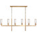 Liaison Six Light Linear Chandelier in Antique-Burnished Brass (268|KW5203ABCG)