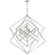 Cubist LED Chandelier in Polished Nickel (268|KW5022PNCG)