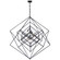 Cubist Five Light Chandelier in Aged Iron (268|KW5022AICG)