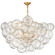 Talia Eight Light Chandelier in Gild and Clear Swirled Glass (268|JN5112GCG)