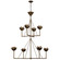 Alberto Eight Light Chandelier in Antique Bronze Leaf (268|JN5006ABL)