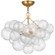 Talia LED Semi-Flush Mount in Gild and Clear Swirled Glass (268|JN4110GCG)