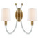 Clarice Two Light Wall Sconce in Clear Acrylic with Antique Brass (268|JN2030CGABL)