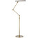 Heron LED Floor Lamp in Hand-Rubbed Antique Brass and Matte Black (268|IKF1506HABBLK)
