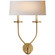 Symmetric Twist Two Light Wall Sconce in Antique-Burnished Brass (268|CHD1612ABNP)