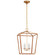 Darlana Wrapped LED Lantern in Antique-Burnished Brass and Natural Rattan (268|CHC5877ABNRT)
