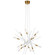 Stellar LED Chandelier in Matte White and Antique Brass (268|CHC5605WHT)